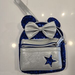 Disney Blue and Silver Sequin Kids Backpack